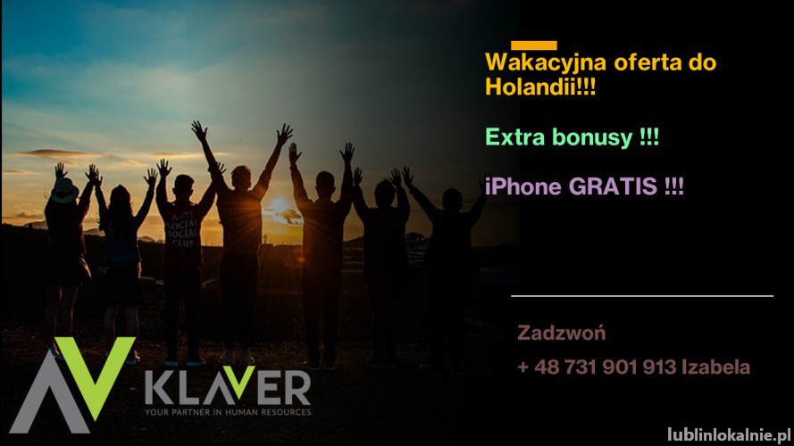 Wakacyjna oferta w  Holandii-Extra bonusy plus iPhone gratis