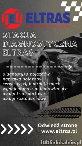 PRZEGLĄDY TECHNICZNE ELTRAS OZONOWANIE GRATIS WYNAJEM MASZYN BIAŁYSTOK