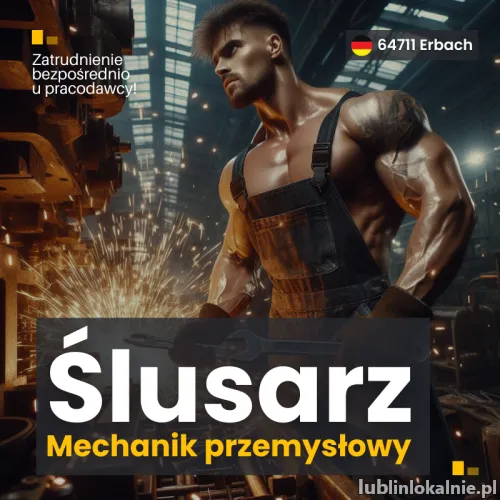 PRACA NIEMCY i ZAKWATEROWANIE  Ślusarz Mechanik przemysłowy