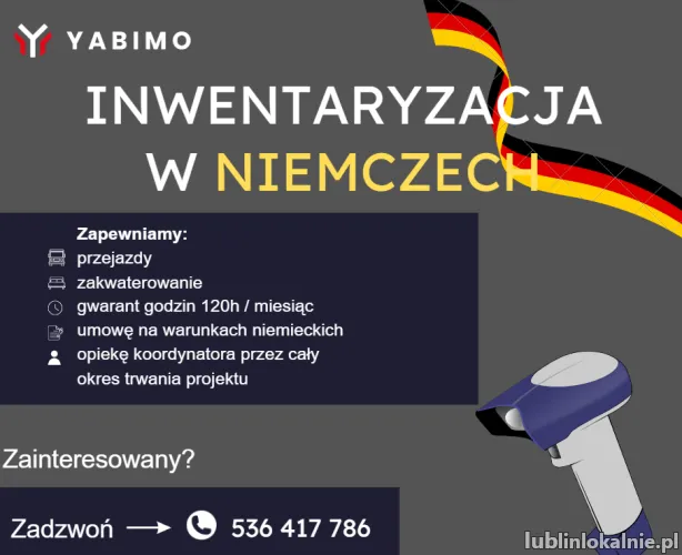 INWENTARYZACJA NIEMCY 2024. Pracownik inwentaryzacji/Kierowca/Team Leader