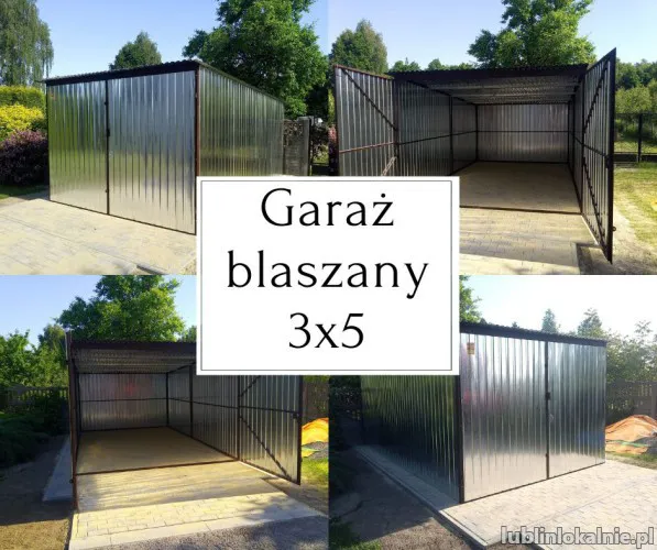 Garaż blaszany 3x5 , standardowy, Garaże blaszane