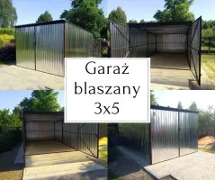 Garaż blaszany 3x5 , standardowy, Garaże blaszane