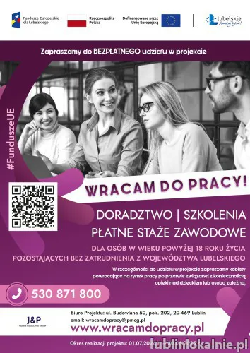 Bezpłatna oferta udziału w projekcie ,Wracam do pracy,