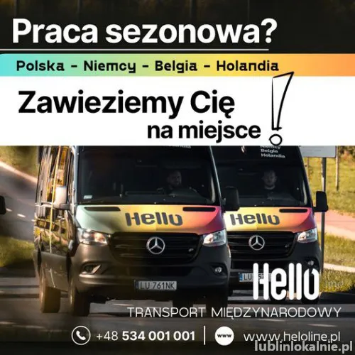 Hello Line Międzynarodowe Przewozy Osób Polska  Niemcy Holandia Belgia