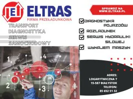STACJA DIAGNOSTYCZNA ELTRAS PRZEGLĄDY NAPRAWY SERWIS HYDRAULIKI SIŁOWEJ STACJA DIAGNOSTYCZNA ELTRAS PRZEGLĄDY NAPRAWY SERWIS HYDRAULIKI SIŁOWEJ